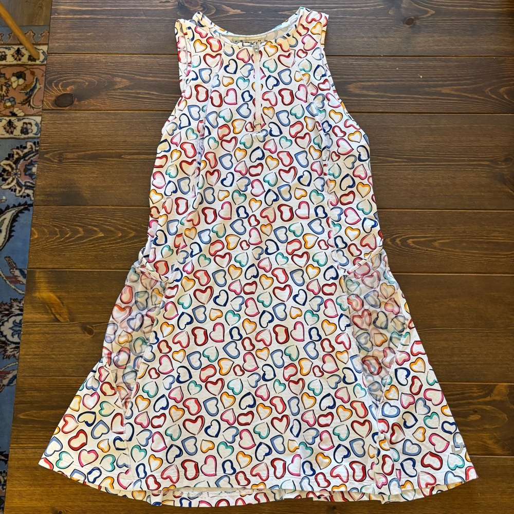 IBKUL Amara Print Tennis Dress Medium UPF 50+ Sleeveless Athletic Golf Dress - Picture 2 of 10